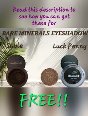 Bare Minerals NEW Sealed Lucky Penny Loose Mineral Eyeshadow & Pure Spice Comes
